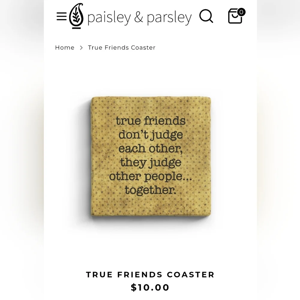 Paisley & Parsley Inspirational Quote Coasters Set